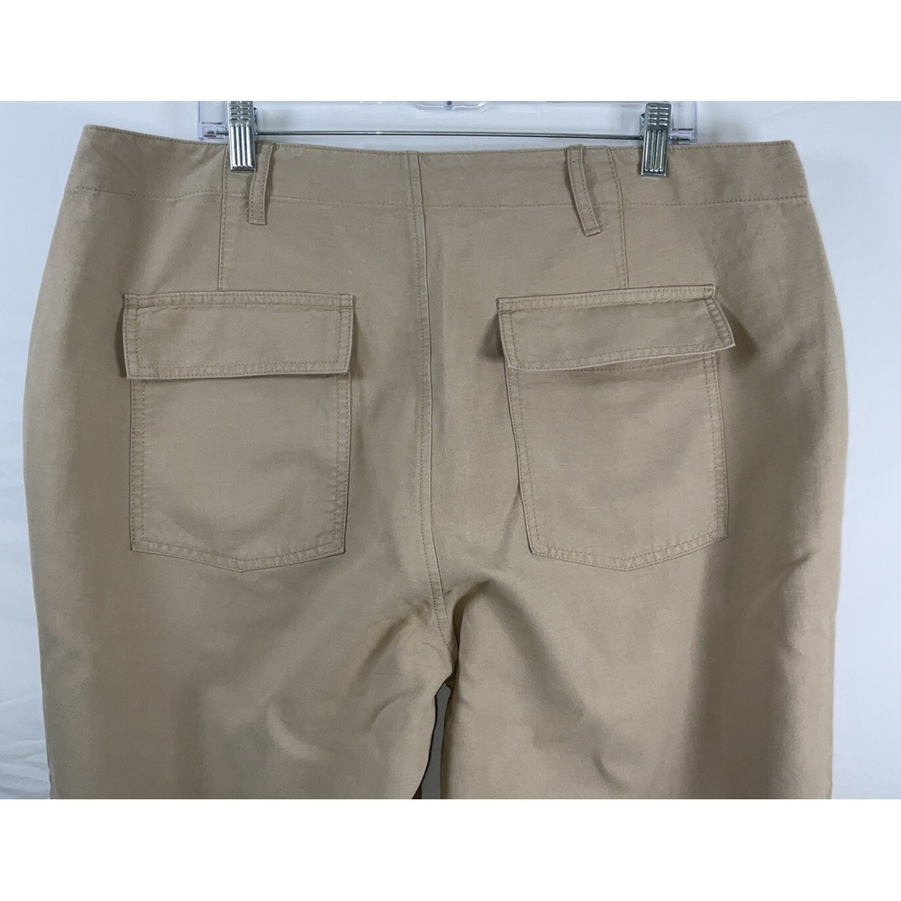 NWT Lauren Ralph Lauren Women's Nyusha Cropped Trouser Pants Tan Size 14W 38x24 - Picture 4 of 6
